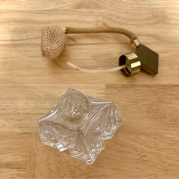 Vtg 1950s Crystal Perfume Spray Bottle Atomizer I.W Rice & Co. Japan Poor Shape - Picture 12 of 15